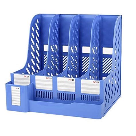 PARYAVARAN Multifunction Mesh Plastic File Holder Stand Organizer w/4 ...