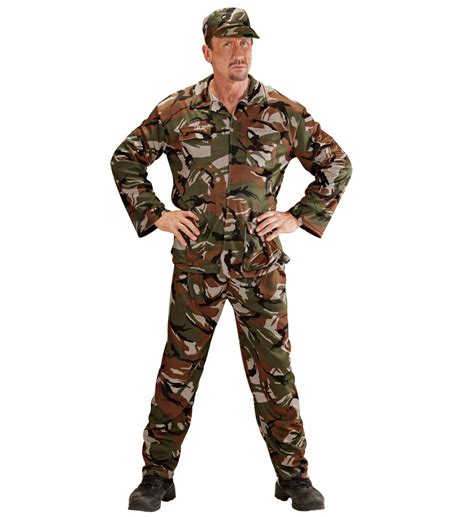 Camouflage Army Soldier Costume Men's Adult