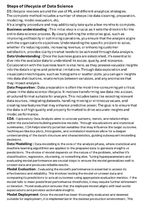 AIDS-1: Data Science Lifecycle Steps and Machine Learning Overview ...