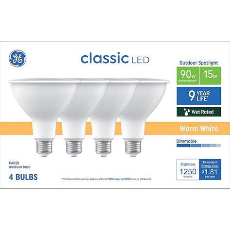 GE 90-Watt EQ PAR38 Warm White Medium Base (e-26) Dimmable LED Spot and ...