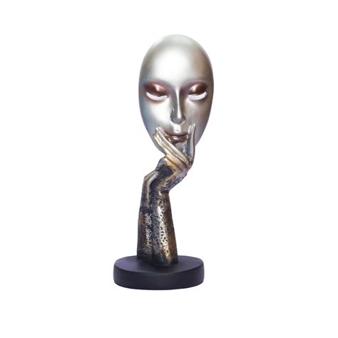 Buy Human Face Sculpture with Hand Showpiece or Statue Idol Figurine ...