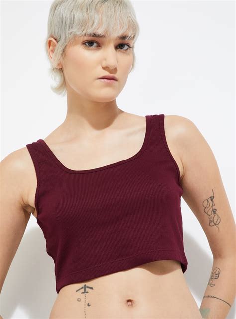 Buy ALAYA F x URB_N Women Ribbed Tank Crop Top Online at just Rs. 299.0 ...