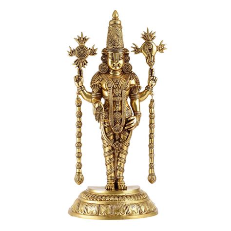 Buy Exquisite 24-Inch Lord Tirupati Balaji Brass Statue - Budhshiv.com