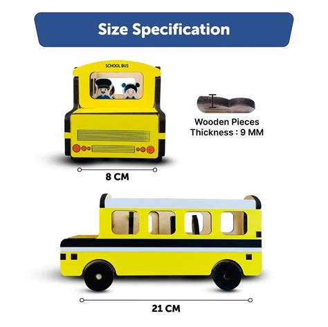 School Bus Adventure Wooden Play Set 3+ Years – Mini Leaves – YaY Play