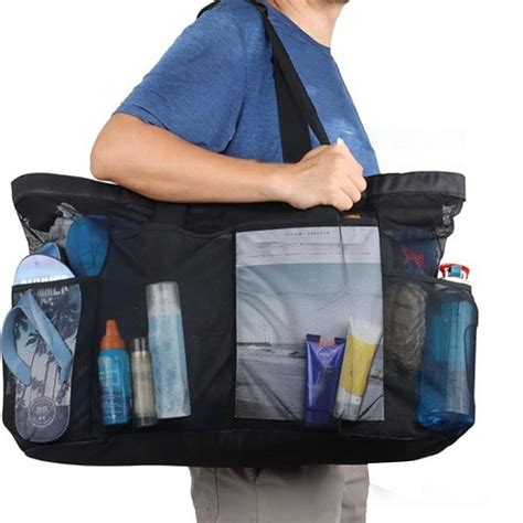 Kbndieu Mesh Beach Bag Extra Large Tote Waterproof Sandproof for Women ...