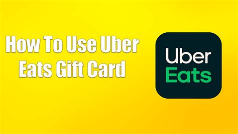 How To Use Uber Eats Gift Card - YouTube