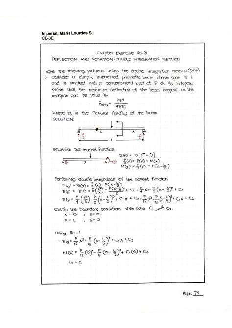 Image result for Double Integration Method for Deflection