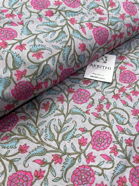 Buy pure cotton fabrics online | Plain cotton and printed cotton fabri ...