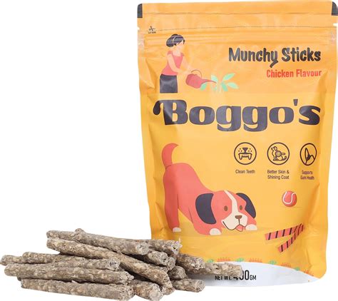 Boggo’s Munchy Sticks (400 Gram) for Dogs, Chicken Flavour Suitable ...