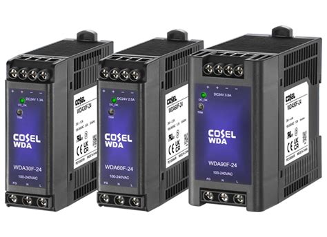 WDA DIN Rail AC-DC Power Supplies - Cosel | Mouser