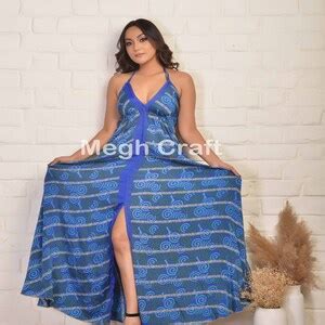 Buy WHOLESALE LOT 6PCS Halter Dress Long vintage Recycled Sari Silk ...