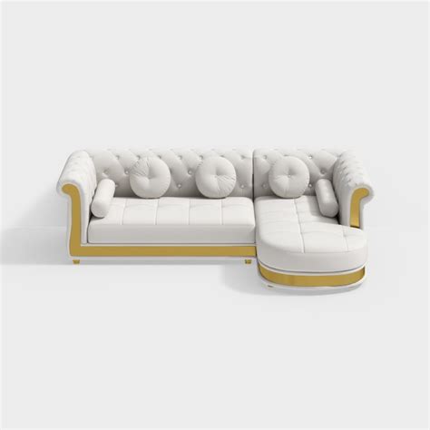 Italian jazzy sectional sofa with glam golden – Indian Nest