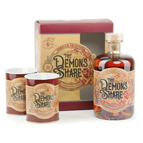 The Demon's share 6 years rum gift box with 2 glasses - The Demon's Share