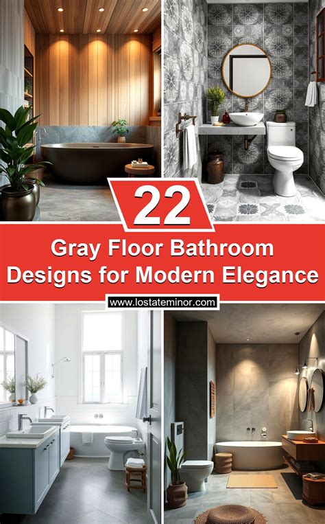 22 Gray Floor Bathroom Designs for Modern Elegance - Lost At E Minor