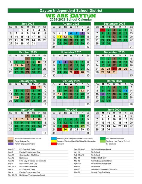 Dayton Independent School District ky 25-26 Calendar Revised [PDF ...