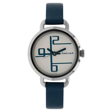 Buy Online Fastrack Quartz Analog White Dial Leather Strap Watch for ...
