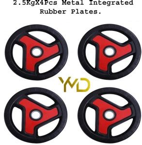 HACKERX Olympic Barbell/Rod Metal integrated fan plates (2.5KG Pack of ...