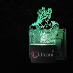 DoubleRainbow RADHA KRISHNA Acrylic 3D Illusion RGB 7 Colour Changing ...