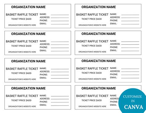 Editable Gun Raffle Ticket