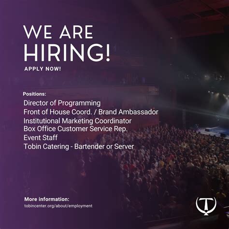 Tobin Center for the Performing Arts on LinkedIn: #nowhiring #satxjobs ...