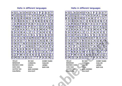 Image result for Word Search World Hello