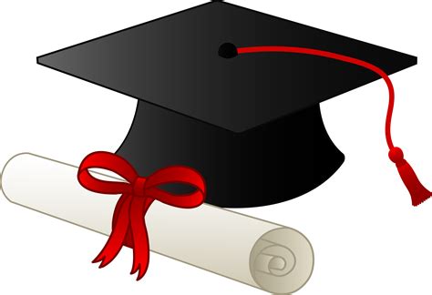 Graduation Cap and Diploma - Free Clip Art