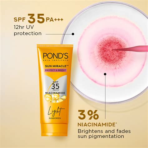 Buy Pond's Sun Miracle SPF 35 PA+++ Light Sunscreen – Pond's India