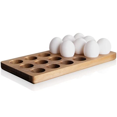 Gui's Chicken Coop Wooden Egg Tray - Rustic Wood Egg Holder For 18 Eggs ...