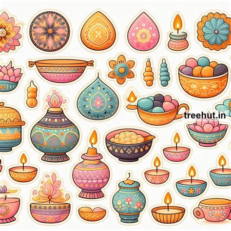 Cute Printable Diwali Stickers and 95 Craft Ideas with Diwali Stickers