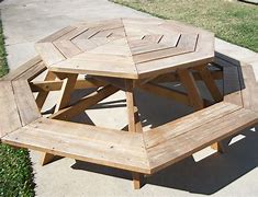 Image result for Octagon Picnic Table Plans