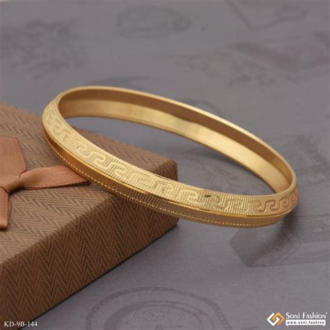 Delicate Design Gold Plated Punjabi Kada for Men - Style B144 – Soni ...