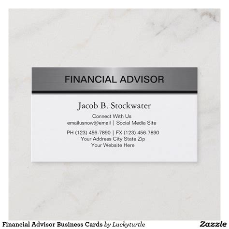 Financial Advisor Business Cards | Zazzle | Financial advisors, Advisor ...