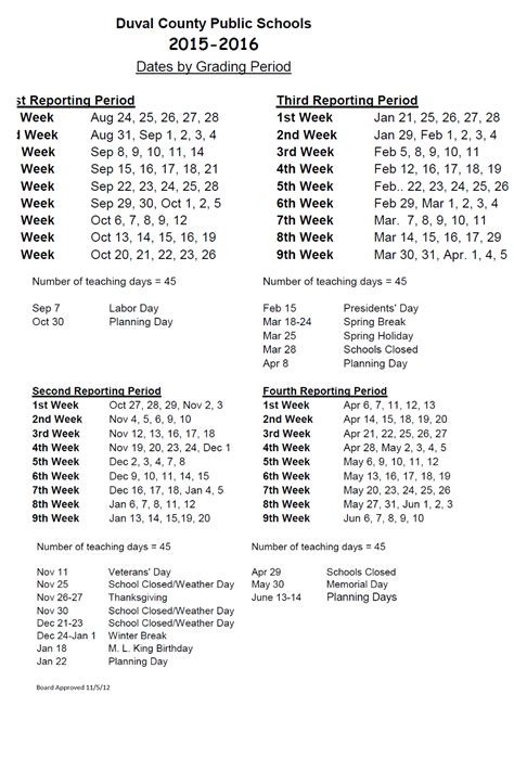 Crown Point Elementary School - School District Instructional Calendar ...