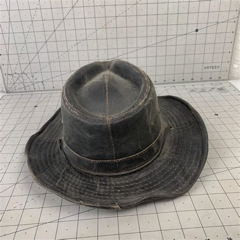 #26 Dorfman Pacific Hat Company Leather Outback Hat Size Medium ...
