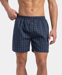 Buy Super Combed Mercerized Cotton Woven Checkered Boxer Shorts with ...