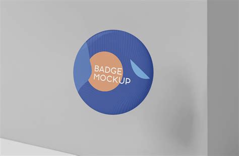 Wall-Mounted Round Badge Mockup Realistic Look | ZippyPixels