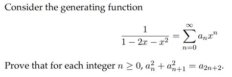 Image result for Generating Function 1 X