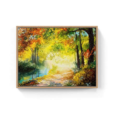 Buy Autumn Green Forest Big Canvas Paintings & Prints Online – Dessine Art