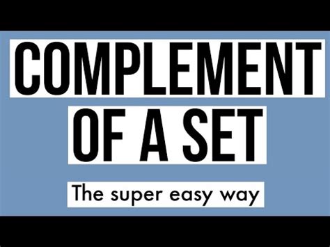 Image result for Conjunto Complemento