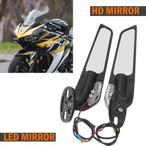 Znee Smart Adjustable Rotating Wing Rear view Mirror for Yamaha R15 V4 ...