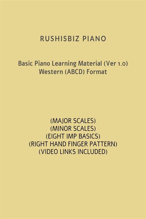 Buy Basic Piano Learning Material (Ver 1.0) - Western (ABCD) Format ...