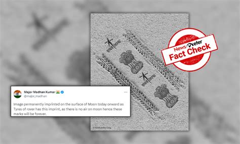 Fact Check: ISRO logo, National Emblem imprints on moon's surface ...