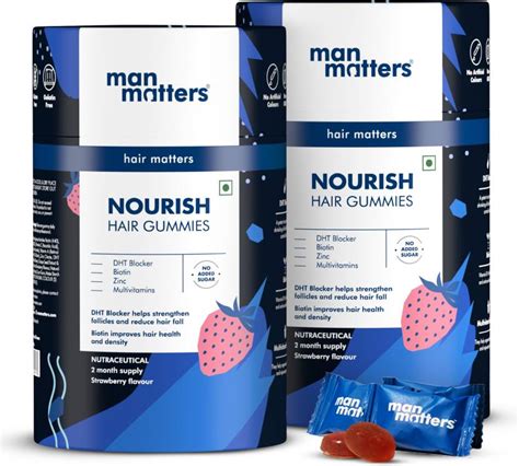 Man Matters Biotin Hair Gummies for Men | No Added Sugar ...