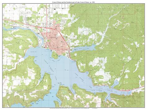 Coeur d' Alene and the Northern part of Lake Coeur d' Alene 1981 ...