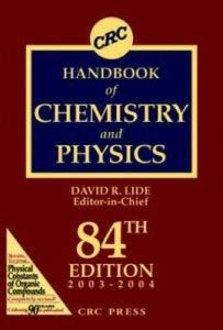 CRC Handbook of Chemistry and Physics, 84th Edition: Buy CRC Handbook ...