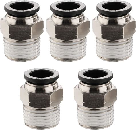 Jienk 5PCS Pneumatic Male Straight Connectors - 12mm India | Ubuy