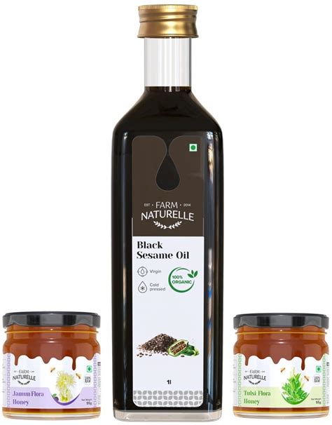 (Glass Bottle) Organic Virgin Cold Pressed Black Sesame Seed Cooking ...