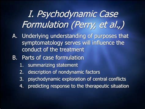 Image result for Psychodynamic Case Formulation Example