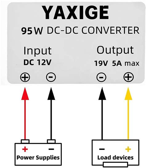 Buy 12v to 19v 5A 95W Boost Converter DC Power Adapter, Suitable for ...
