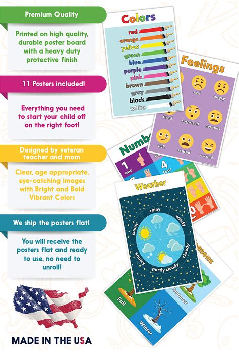 Buy MWB Educational Posters for Kids - Preschool Learning Activities ...